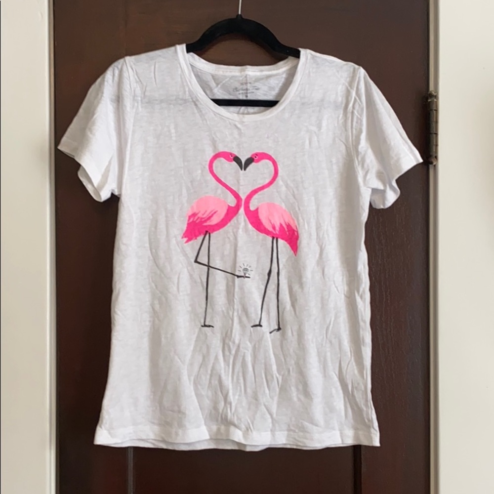 J Crew collector tees flamingo M